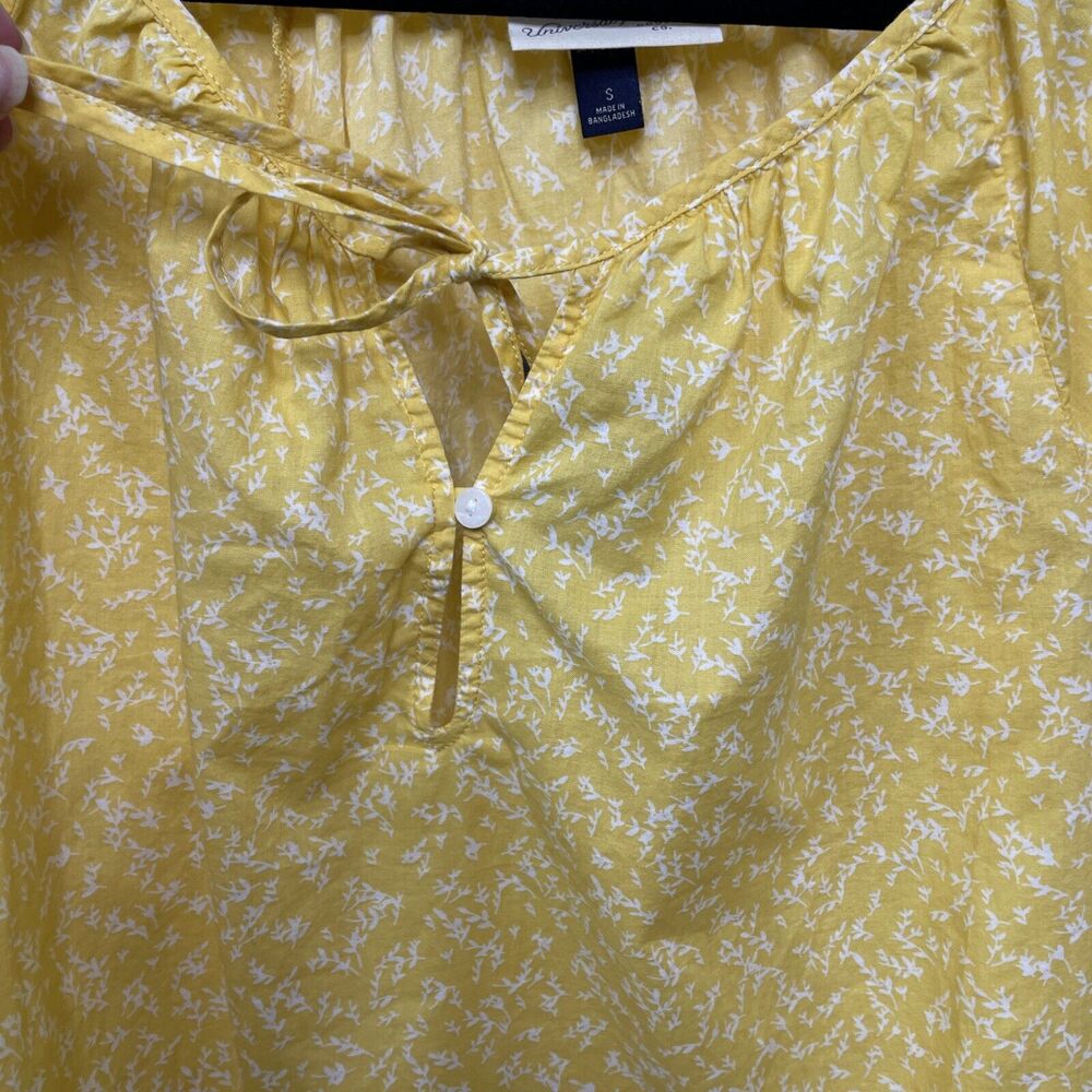Universal Thread Blouse Yellow Floral Peasant Boho Cottage Long Sleeve Sz S NWT - Picture 3 of 10